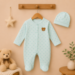 Baby Cotton Sleepsuit with Cap