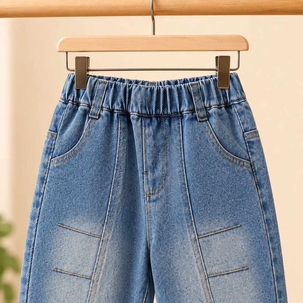 Light Wash Denim Jogger Jeans for Kids | Soft & Comfortable Fit
