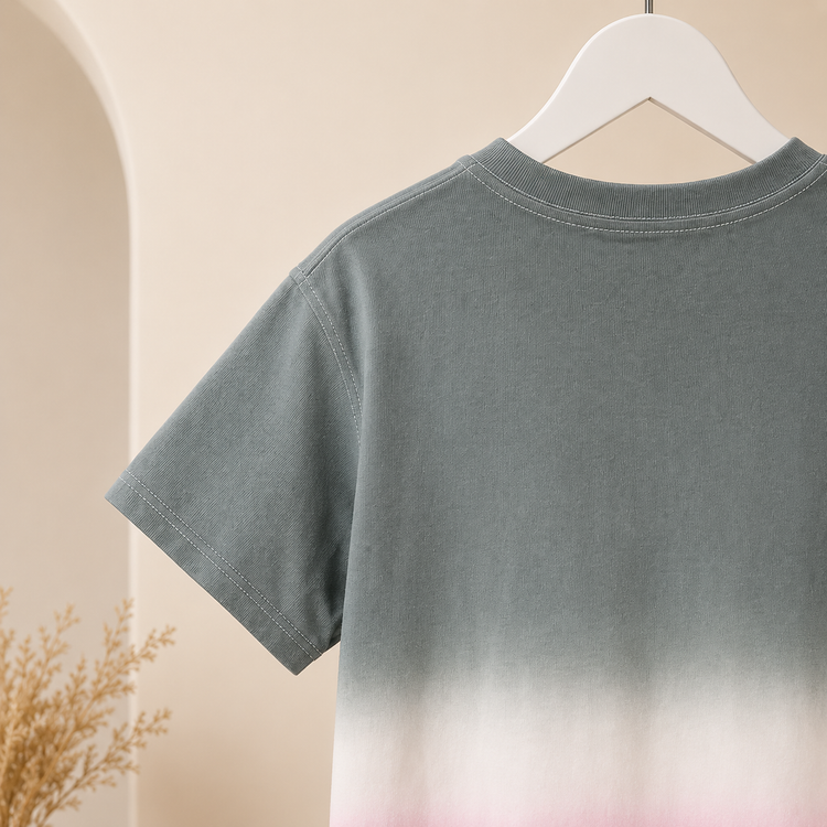 Grey Ombre Cotton Oversized T-Shirt