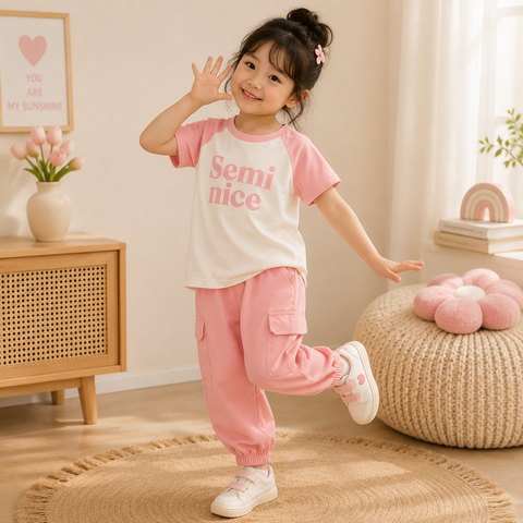 Graphic Tee & Cargo Co-ord Set