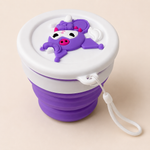 Lavender Polo T-Shirt & Skirt Co-ord Set with Free Foldable Silicone Cup