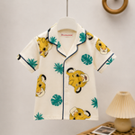 Little Lion Printed Cotton Night Suit Co-ord Set