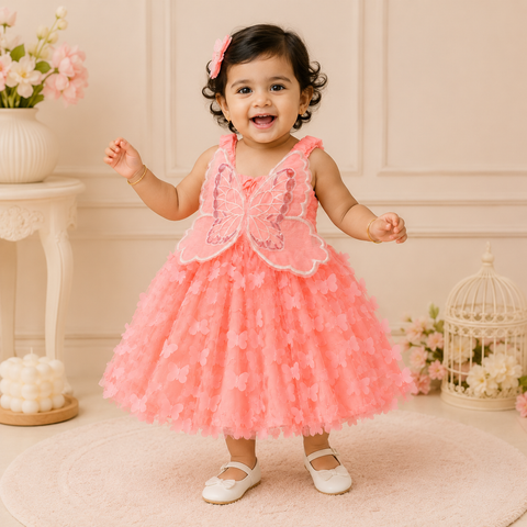 Girls Butterfly Party Dress