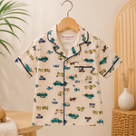 Little Cars Printed Cotton Night Suit Co-ord Set