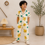 Little Lion Printed Cotton Night Suit Co-ord Set