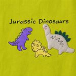 Boys Lime Green Cotton Polo T-Shirt with 3D Dinosaur Appliqué