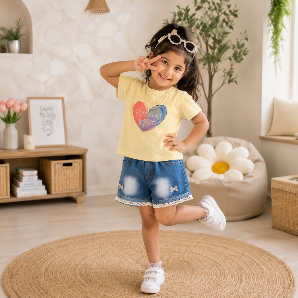 Girls Love Co-ord Set – Pearl Chain